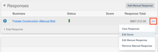 Input scores from an external scoring system